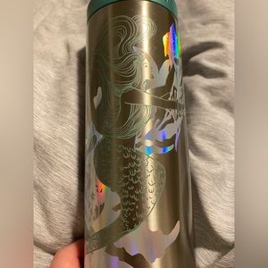 Silver mermaid coffee tumbler